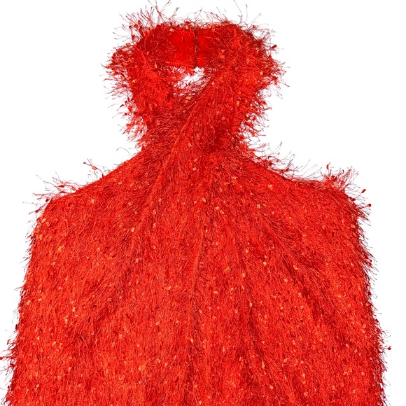 Zara Fringe Halter Blogger Favorite Mini Dress - Picture 4 of 16